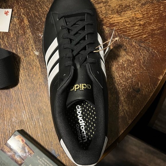 Adidas Men’s Grand Court 2.0 Black and Gold Sneakers - Picture 5 of 6
